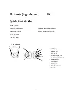 Preview for 1 page of Motorola Escape 500 ANC Quick Start Manual