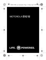 Предварительный просмотр 1 страницы Motorola EX212 User Manual