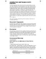 Preview for 3 page of Motorola F3129A User Manual