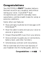 Предварительный просмотр 3 страницы Motorola FINITI Quick Start Manual