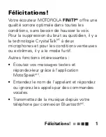 Preview for 103 page of Motorola FINITI Quick Start Manual