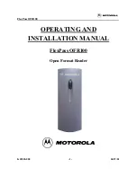 Preview for 1 page of Motorola FlexPass OFR100 Operating And Installation Manual