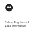 Motorola FLIPSIDE WITH MOTOBLUR - LEGAL GUIDE Manual preview