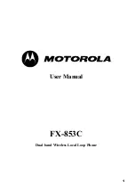 Preview for 1 page of Motorola FX-853C User Manual