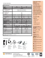 Preview for 2 page of Motorola GP3188 Specification Sheet