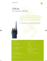 Preview for 1 page of Motorola GP644 Specifications