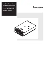 Motorola GX2-PSAC10D-R Installation And Operation Manual preview