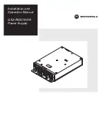 Preview for 1 page of Motorola GX2-PSDC10D-R Installation And Operation Manual
