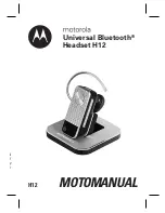 Предварительный просмотр 2 страницы Motorola H12 - MOTOPURE H12 - Headset User Manual