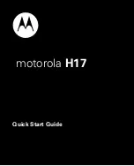 Предварительный просмотр 1 страницы Motorola H17 - Headset - Monaural Quick Start Manual