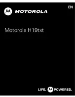Motorola H19txt Getting Started Manual preview
