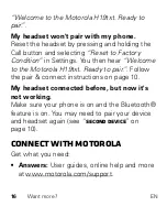 Предварительный просмотр 17 страницы Motorola H19txt Getting Started Manual