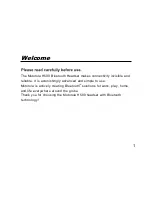 Preview for 2 page of Motorola H500 User Manual