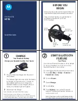 Preview for 1 page of Motorola H715 - Headset - Over-the-ear Quick Start Manual