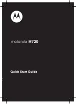 Preview for 2 page of Motorola H720 Quick Start Manual