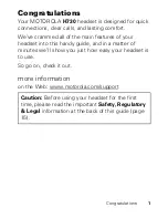 Preview for 3 page of Motorola H730 Quick Start Manual