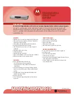 Preview for 1 page of Motorola HDT100 Specifications