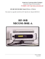 Preview for 1 page of Motorola HF-SSB MICOM-500E-A G761AA Owner'S Manual