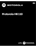 Предварительный просмотр 1 страницы Motorola HK110 Getting Started Manual