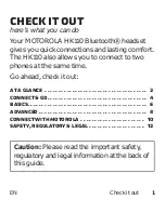 Preview for 3 page of Motorola HK110 Getting Started Manual