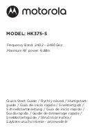 Preview for 1 page of Motorola HK375-S Quick Start Manual