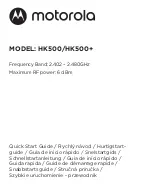 Предварительный просмотр 1 страницы Motorola HK500 Quick Start Manual