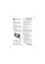 Предварительный просмотр 1 страницы Motorola HMN4079 Series Manual