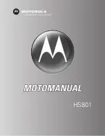 Motorola HS801 Manual preview