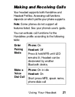 Предварительный просмотр 23 страницы Motorola HS805 Manual