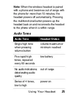 Preview for 27 page of Motorola HS805 Manual