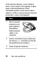 Предварительный просмотр 72 страницы Motorola HS805 Manual