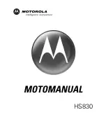 Предварительный просмотр 1 страницы Motorola HS830 HANSFREE Motomanual