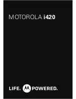 Motorola I420 Manual предпросмотр