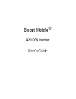 Motorola i425 User Manual preview