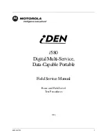 Предварительный просмотр 2 страницы Motorola iDEN i580 Field Service Manual