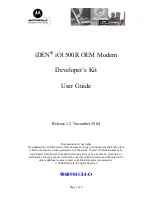 Motorola iDEN iO1500R User Manual preview