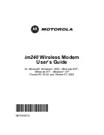 Motorola im240 - Wireless PC Card Modem User Manual preview