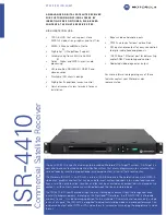 Preview for 1 page of Motorola ISR-4410 Specification Sheet