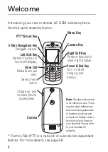 Предварительный просмотр 2 страницы Motorola L6 GSM User Manual