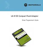 Preview for 1 page of Motorola LA-51XX Driver Programmer'S Manual