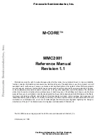 Предварительный просмотр 1 страницы Motorola M-CORE MMC2001 Series Reference Manual