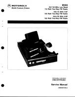 Preview for 1 page of Motorola M400 Service Manual