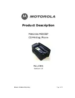 Preview for 1 page of Motorola M800BP Product Description