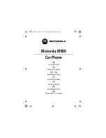 Предварительный просмотр 1 страницы Motorola M930 Installation Manual