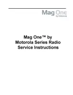 Preview for 1 page of Motorola Mag One A8 Service Instructions Manual