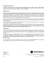 Preview for 2 page of Motorola MB87 Specifications