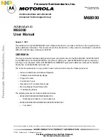 Предварительный просмотр 1 страницы Motorola MC68EC000 User Manual