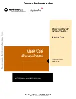 Предварительный просмотр 1 страницы Motorola MC68HC908GP32 Technical Data Manual