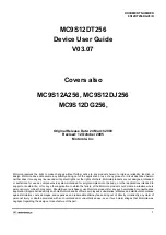 Motorola MC9S12A256 User Manual предпросмотр