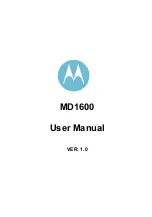 Motorola MD1600 User Manual preview